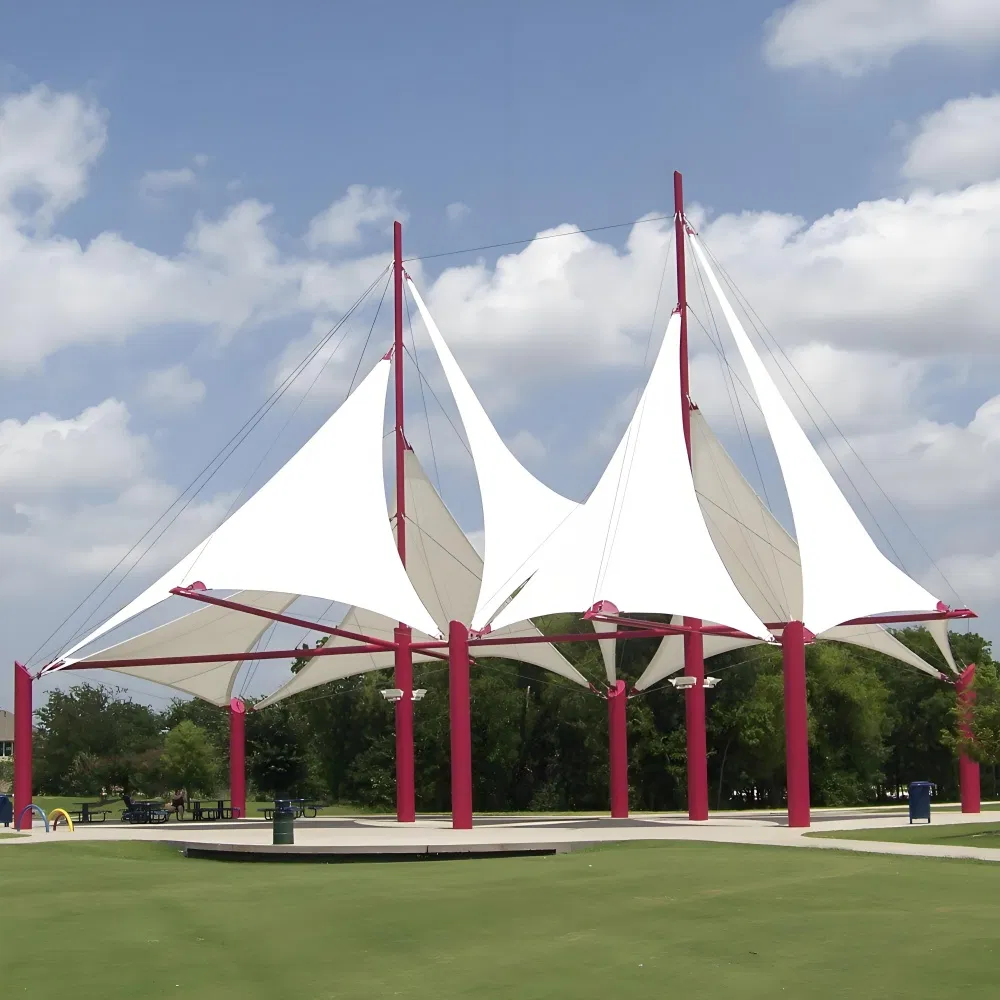 Architectural Tensile Fabric Membrane Structure Landscape Shelter Custom Color Available