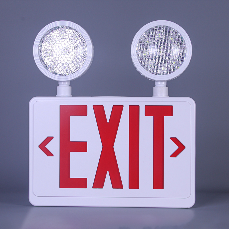 3.7V 1800mAh Li-ion 2*3W ABS Material Rechargeable 3 Hours Emergency Time Wall Mounted Safety LED Exit Sign Light