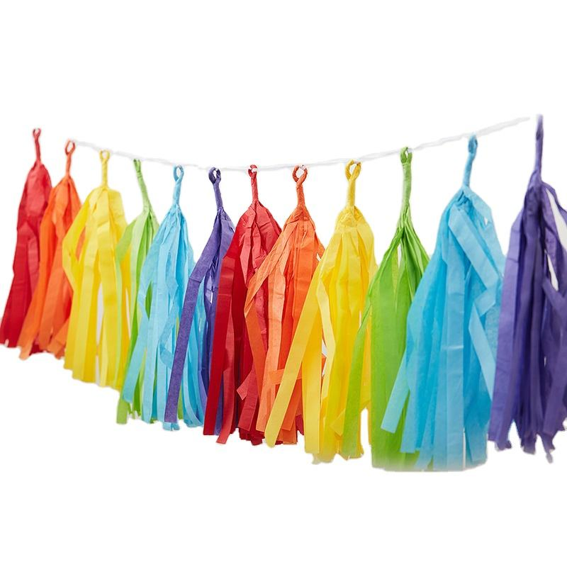 Wholesale Colorful Birthday Wedding Party Decoration Paper Aluminum Foil Tassel