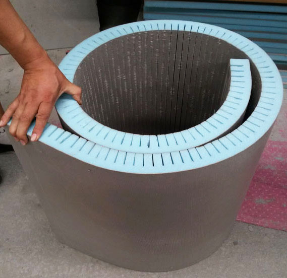 Blue Insulation Board with Advanced Curved Extruded Polystyrene Features