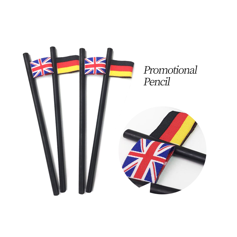 Customized Logo Black Rod Advertising Pencil Writing Pencil