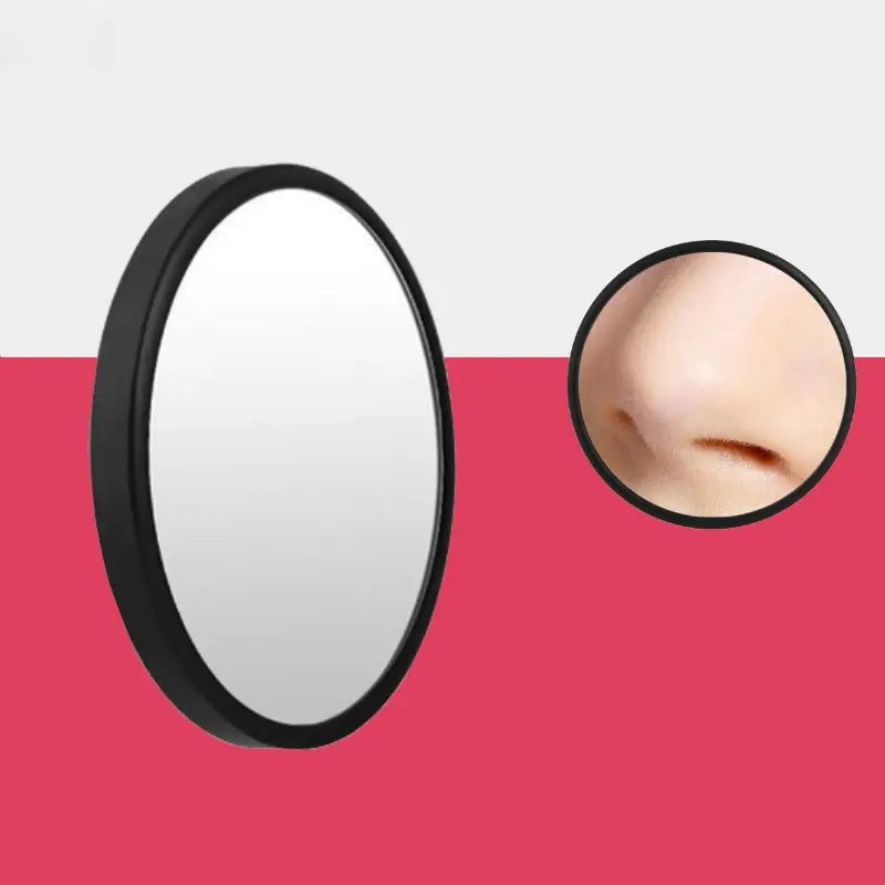 5X 10X 15X Magnifying Mini Portable Compact Pocket Travel Round Small Makeup Mirror with Two Suction Cup Beauty Cosmetic Make up