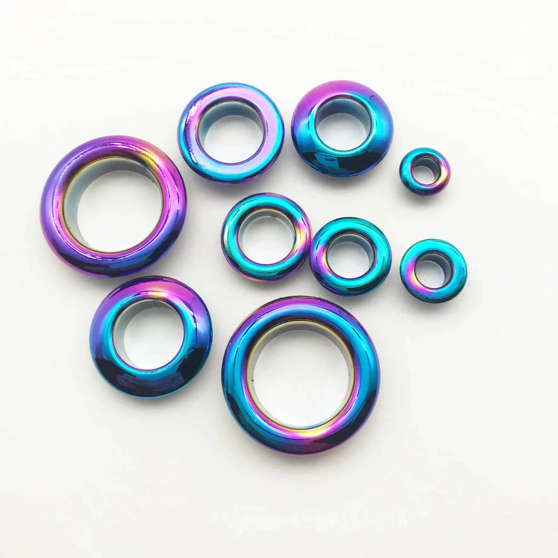 Custom 10-28mm Colorful Copper O Ring Eyelets for Handbags Clothing Shoes Hardware Accessories