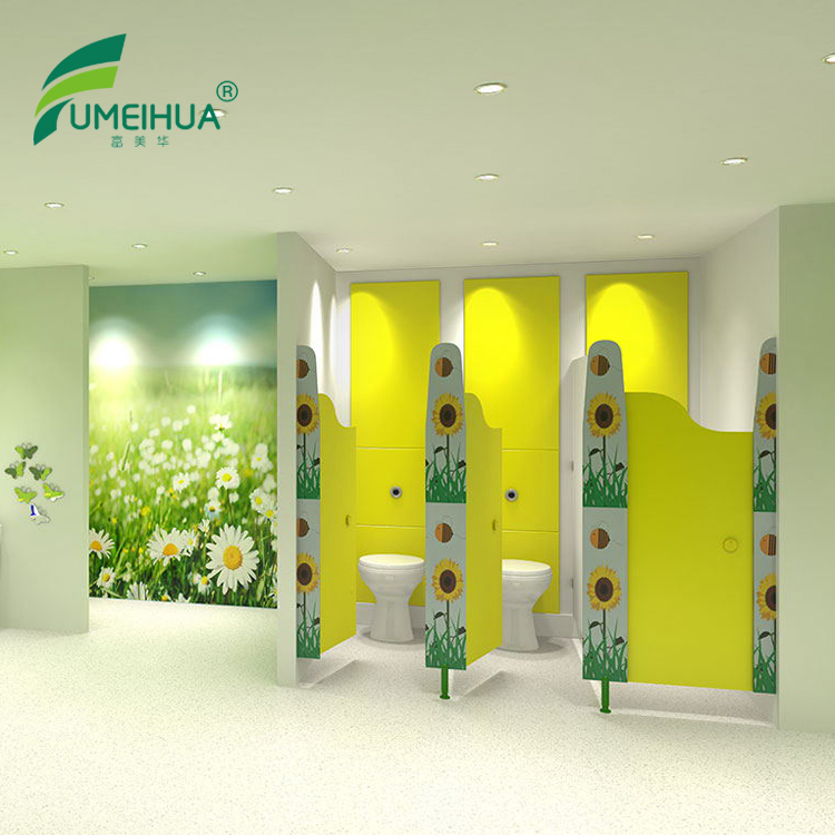 HPL Colorful Compact Laminate Partition Board Toilet Door
