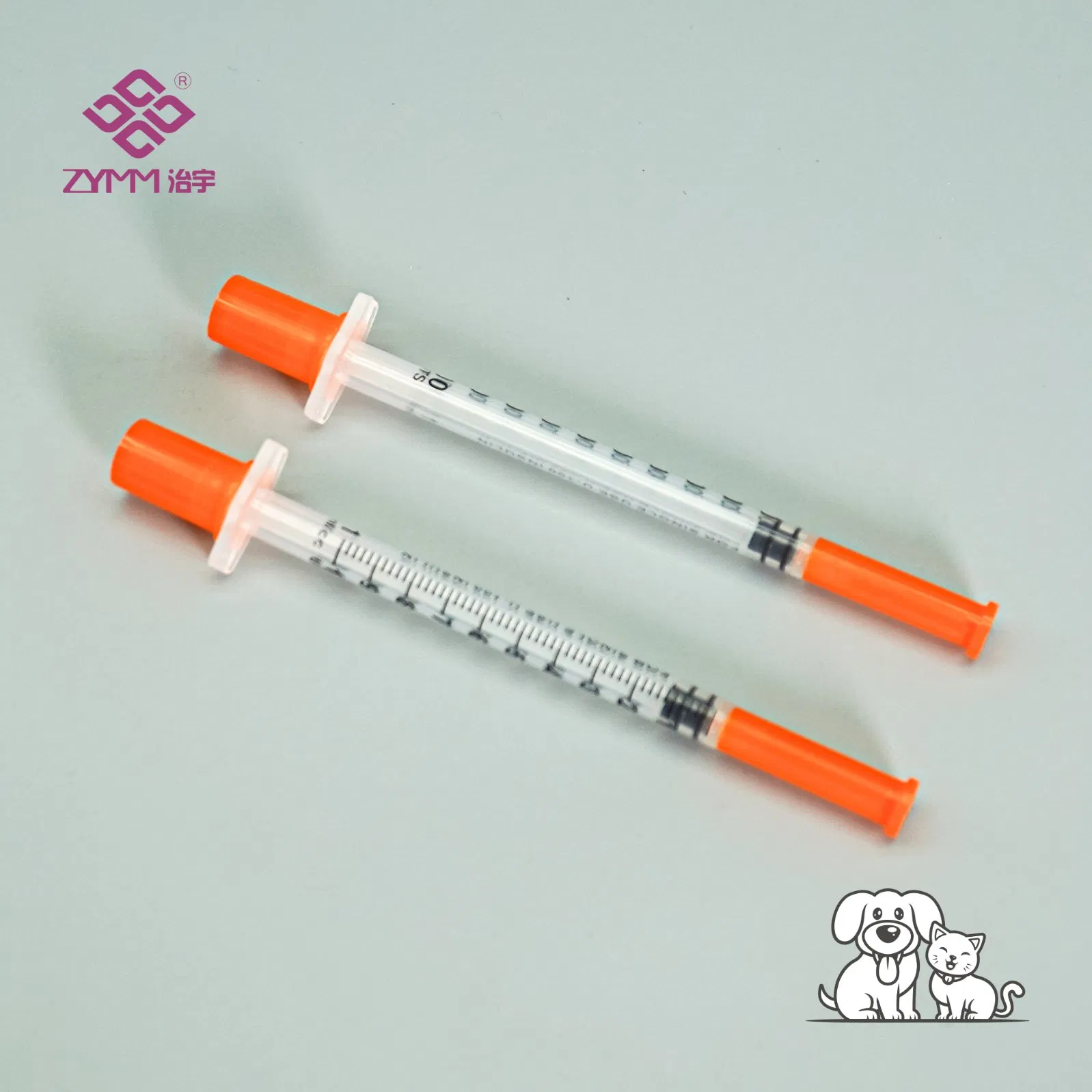 Precision Insulin Syringe for Pet Diabetes with Clear Markings Veterinary Insulin Syringe