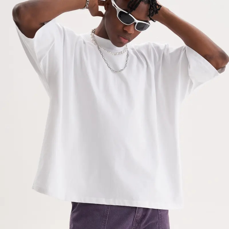 Plain 100% Cotton Custom Oversized Plus Size Heavyweight T Shirt for Men