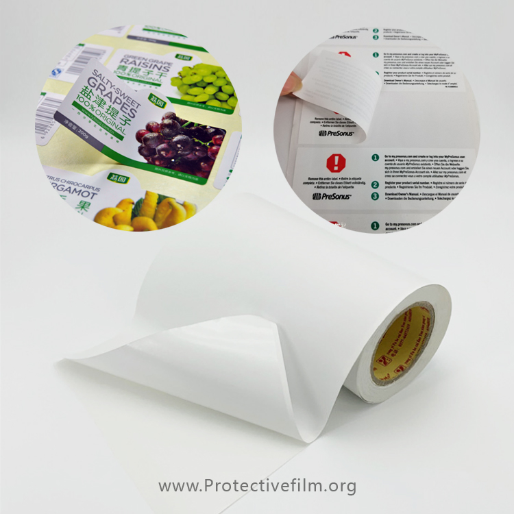 White Synthetic Paper Membrane Sticker Printing Material Film Water Resistance Self Adhesive