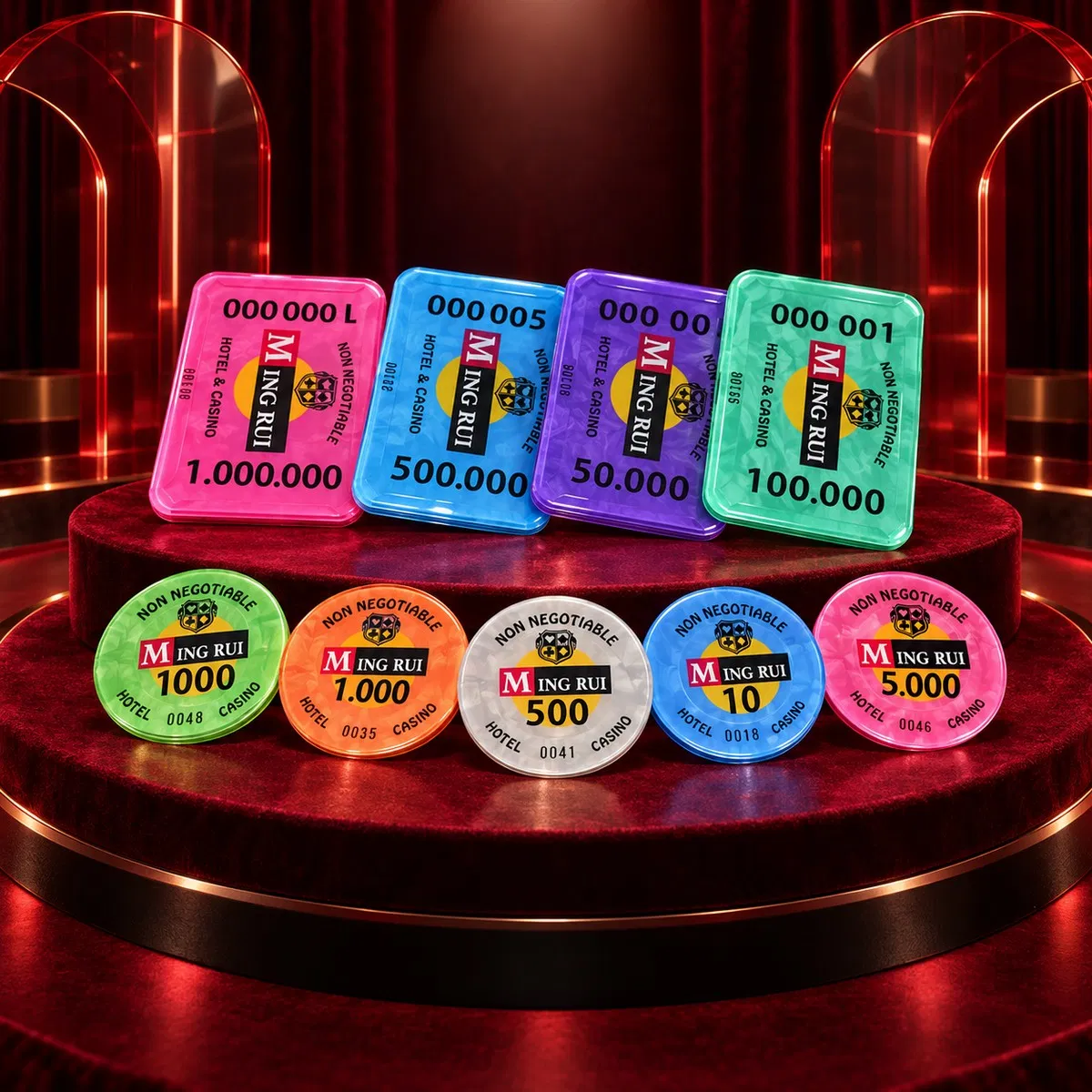 Premium Acrylic Poker Chips with RFID for Casino Table Games