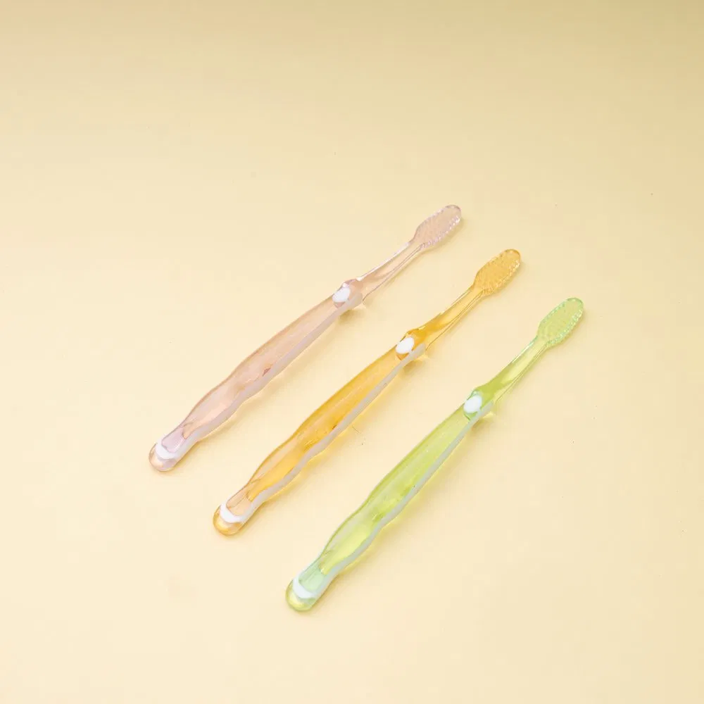 Portable Oral Care Adult Soft Bristles PETG TPE Toothbrush for Home Use