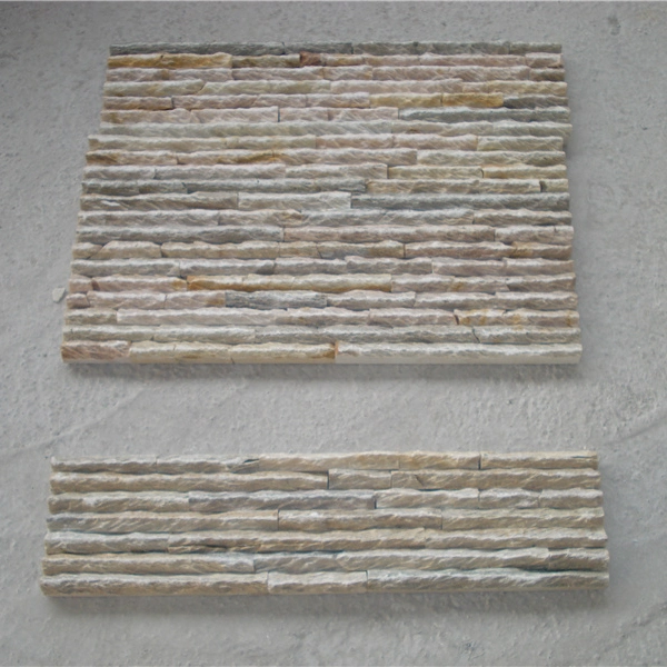 Stone Veneer Mixed Colors Slate Waterfall Stack Stone Slate Tile Wall Cladding