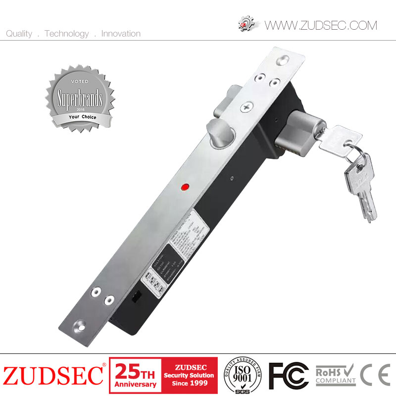Sturdiness Fail Secure Beveled Latch Electric Drop Bolt Lock with Mechanical Key
