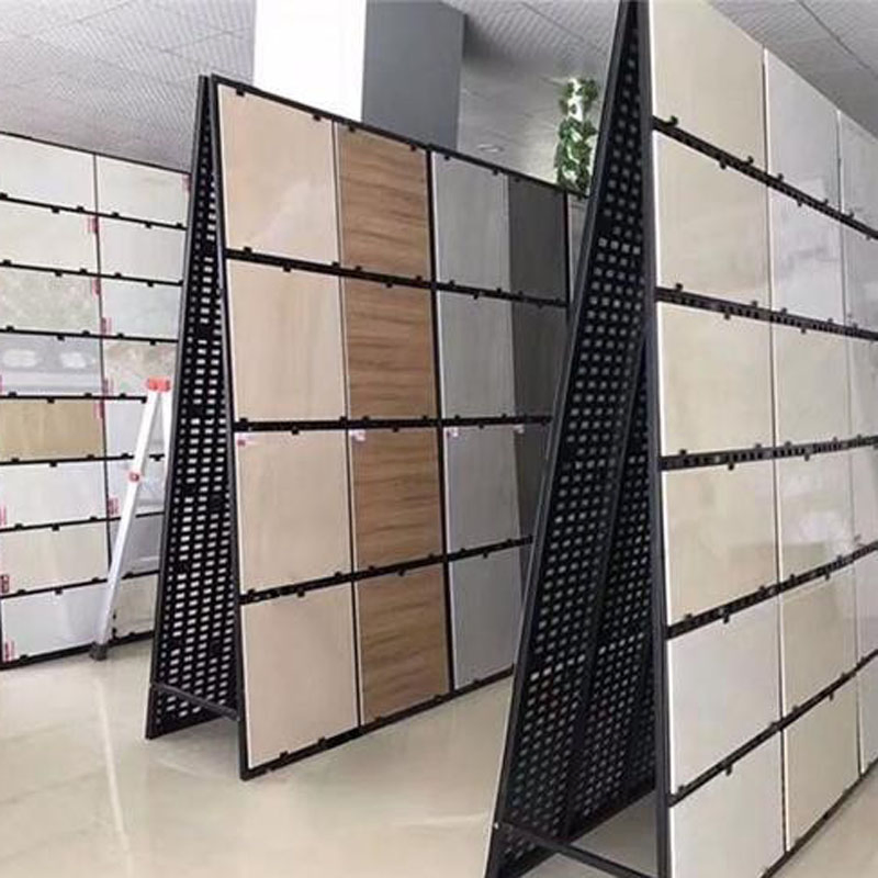 Customized Panel Size Ceramic Tile Display Stand Rack System