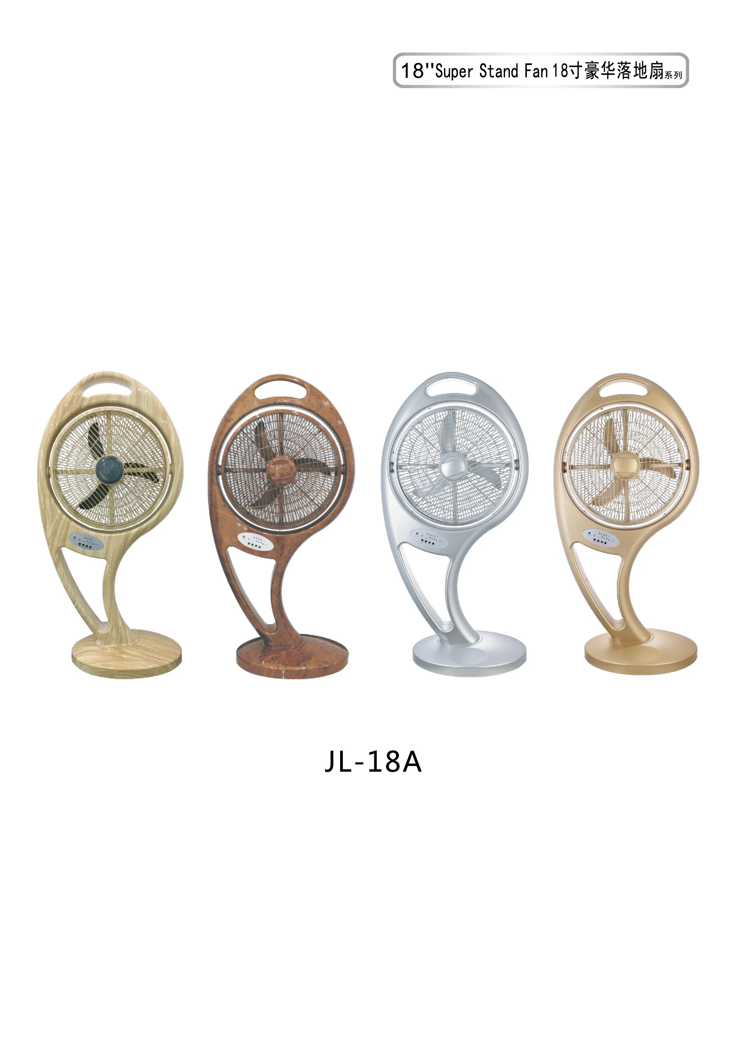 18-Inch Dolphin Shape AC DC Stand Fan for Home Use