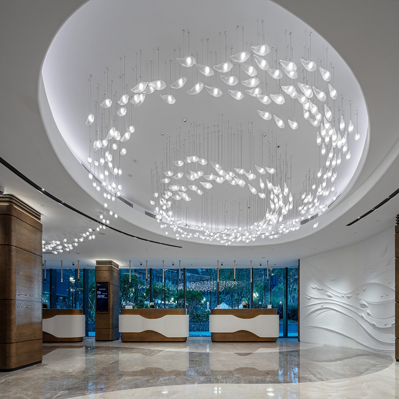 Customizable Hotel Large Lobby Modern Ceiling Crystal Lighting Chandelier