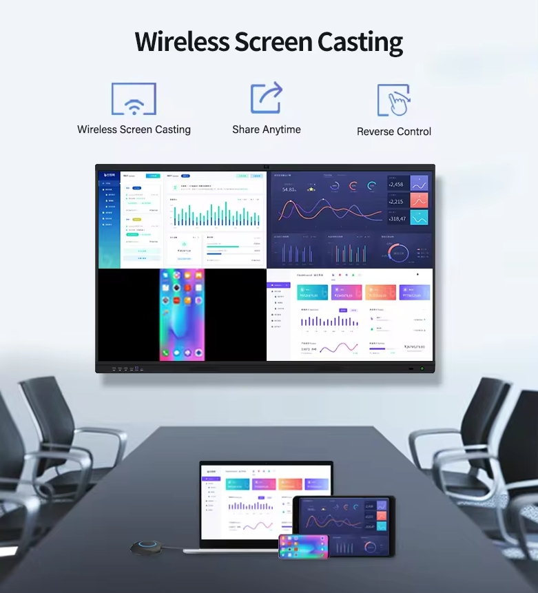 Cheap HD 4K Multi Touch Dual System Touchscreen Education All-in-One PCS Interactive Whiteboard