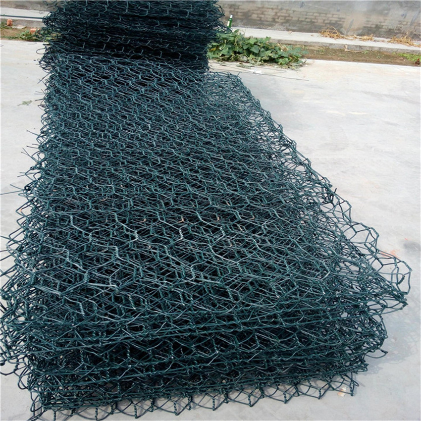 PVC Coated Hexagonal Wire Netting Gabion Stone Cage Gabion Wire Mesh Box