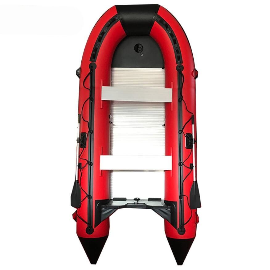 Emergency Inflatable Kayaking Life Raft with Aluminum Hard Bottom Inflatable Canoe