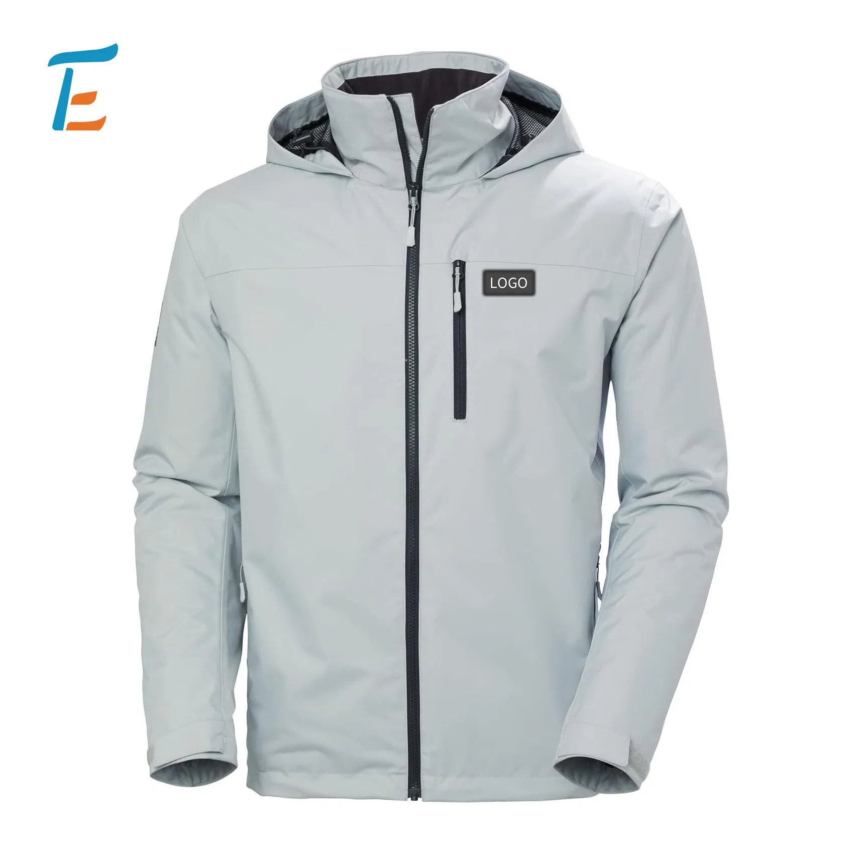Mens Full Zip Raincoat Sporty Technical Utility Outerwear Waterproof Jackets