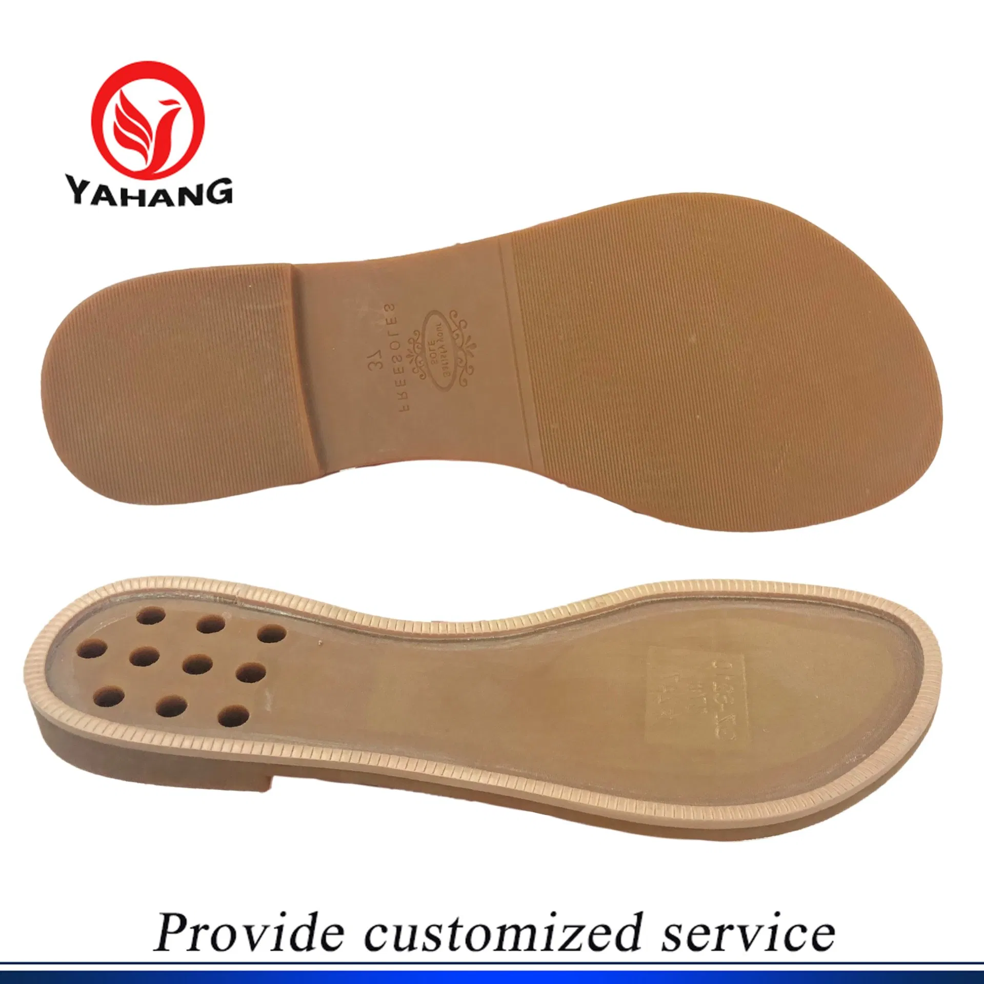 Low Heel Women European Sizes Flat Sandal Rubber Shoe Sole