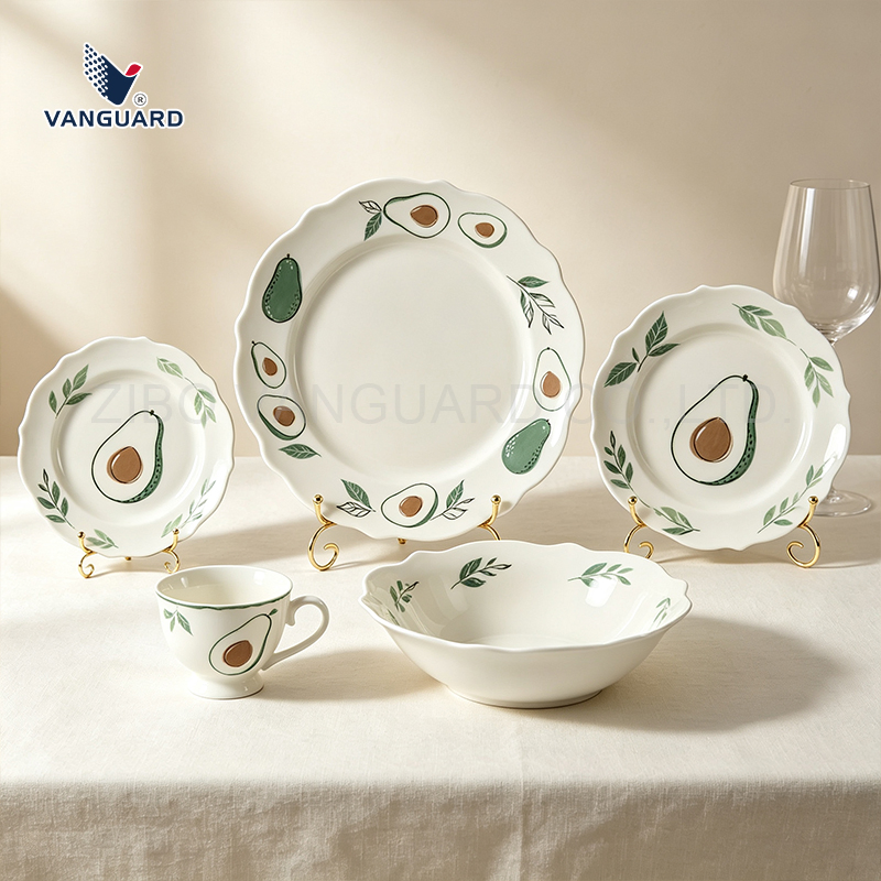 One-Stop OEM Service Dinnerware Custom Ceramic Dinner Plate Set for Restaurant