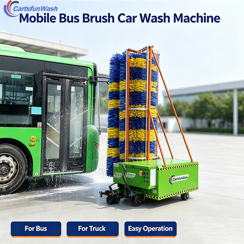 Mobile Movable Brush Bus Washing Machine Fully Automatic Stainless Device for Heavy Truck Public Bus Logistics Fleet Cleaning