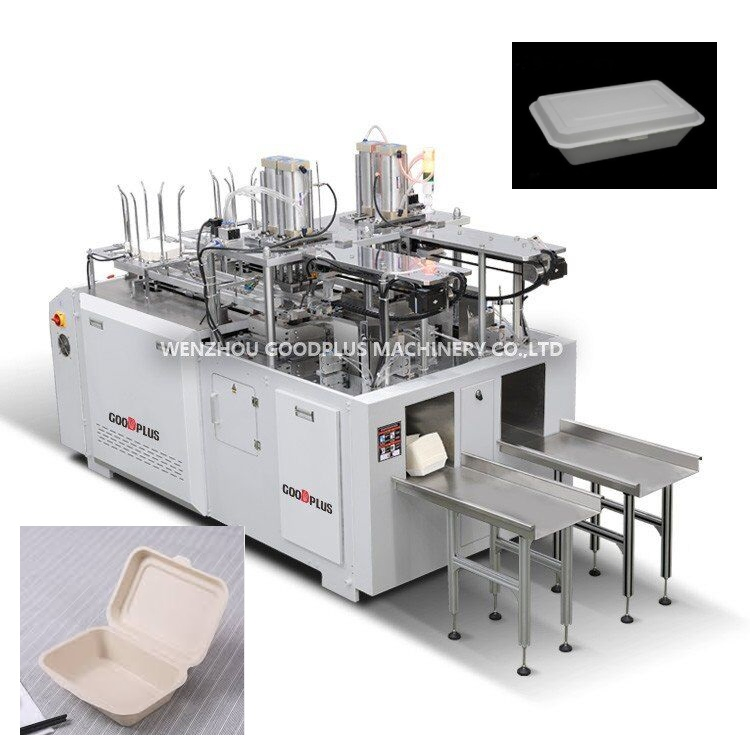 Servo Type High Speed Single Compartment Clamshell Box Making Machine Paper Take out Container Making Machine Paper Lunch Food Meal Box Making Machine