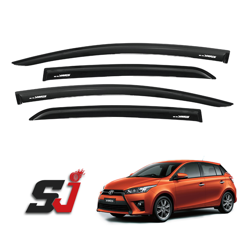 High Quality Custom PMMA Black Side Vent Car Parts Accessories Window Rain Guard Sun Visor for Toyota Yaris 2017