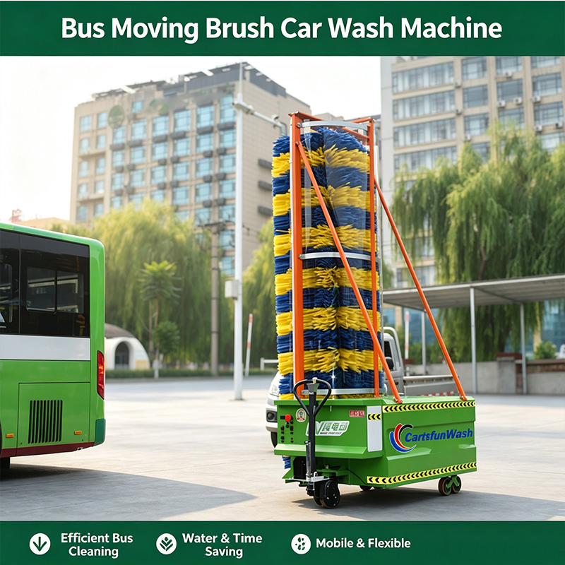 Mobile Commercial Large Vehicle Washing Machine Double Brush Electric Equipment for Public Transit Station Maintenance