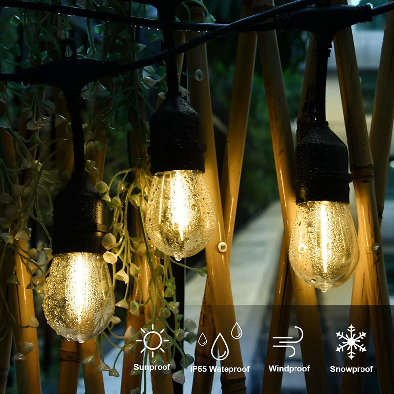 S14 Light String E27 Light Outdoor Waterproof Decorative Lightcamping Lamp