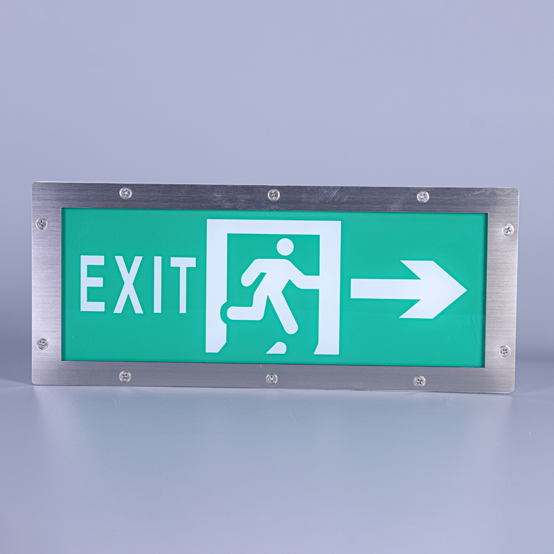 IP65 Waterproof Stainless Steel Fire Safety Emergency Exit LED Emergency Light Indicator with Rechargeable Ni-CD Battery