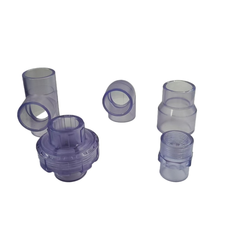 Transparent UPVC Pipe and Fittings Coupling Elbow Tee Flange Reducer for Water System