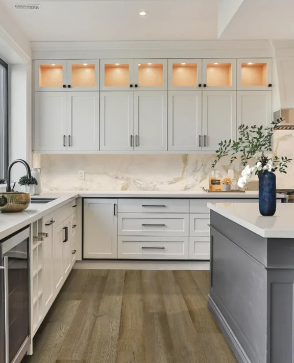 Full Set Wood Cabinet Furniture American Shaker Modern Solid Wood Kitchen Cabinets Customized Kitchen Furniture