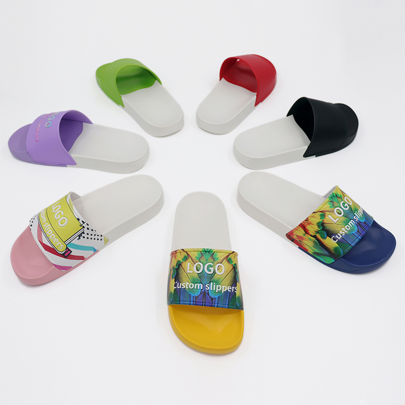 Men Slippers Sandal Customization Logo Slides Custom Print Slides Slippers