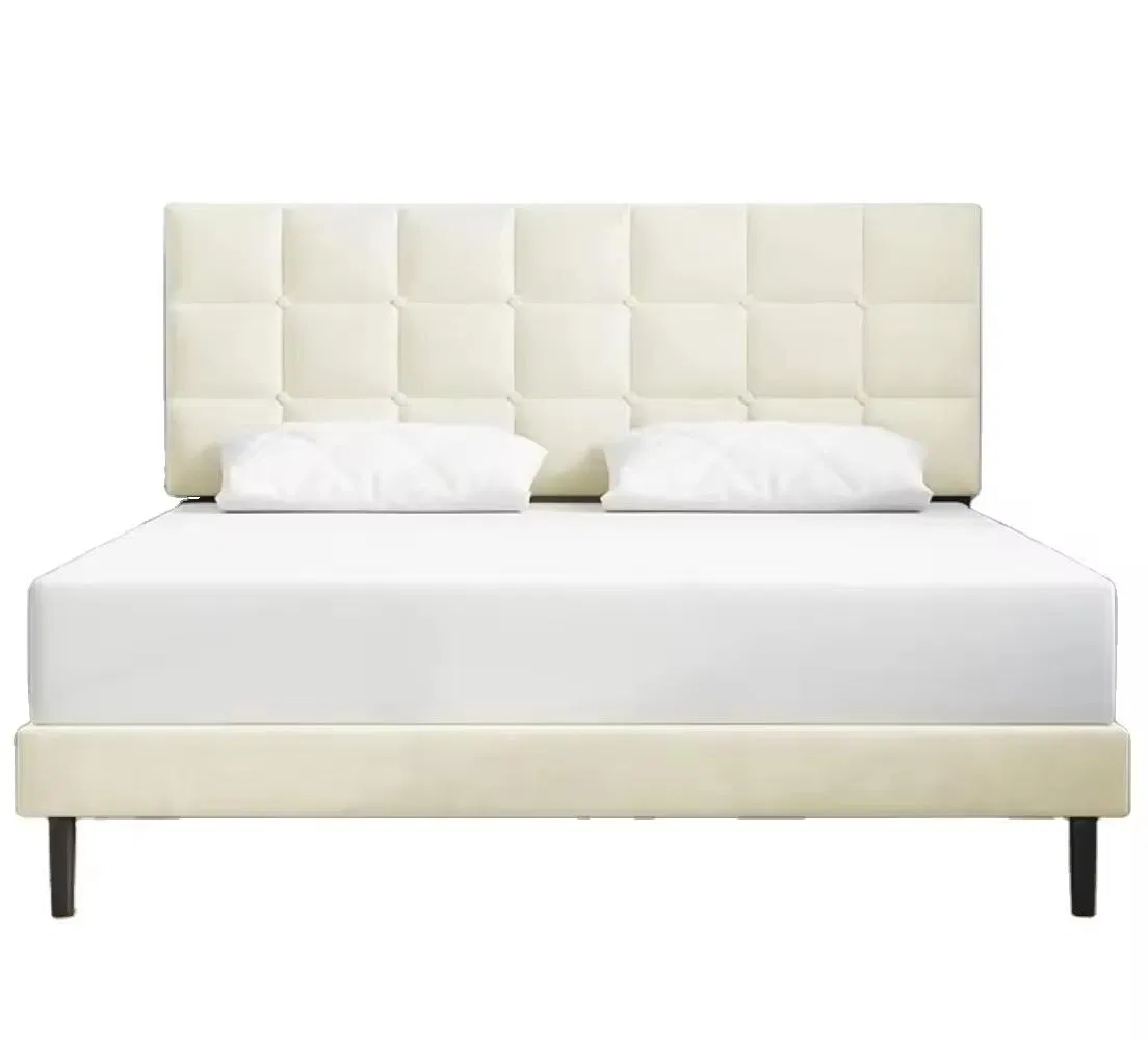 Luxurious Full Size Bed with Chic Upholstered Headboard Design