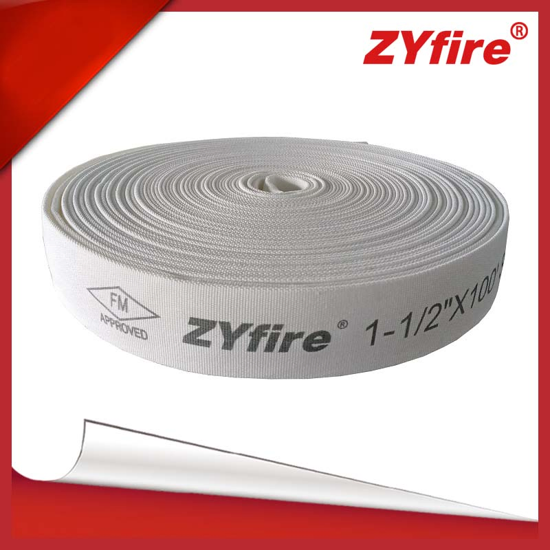 TPU / EPDM Lining Type 2 Single Double Canvas Jacket Fire Hose 1"-14" Without Coupling