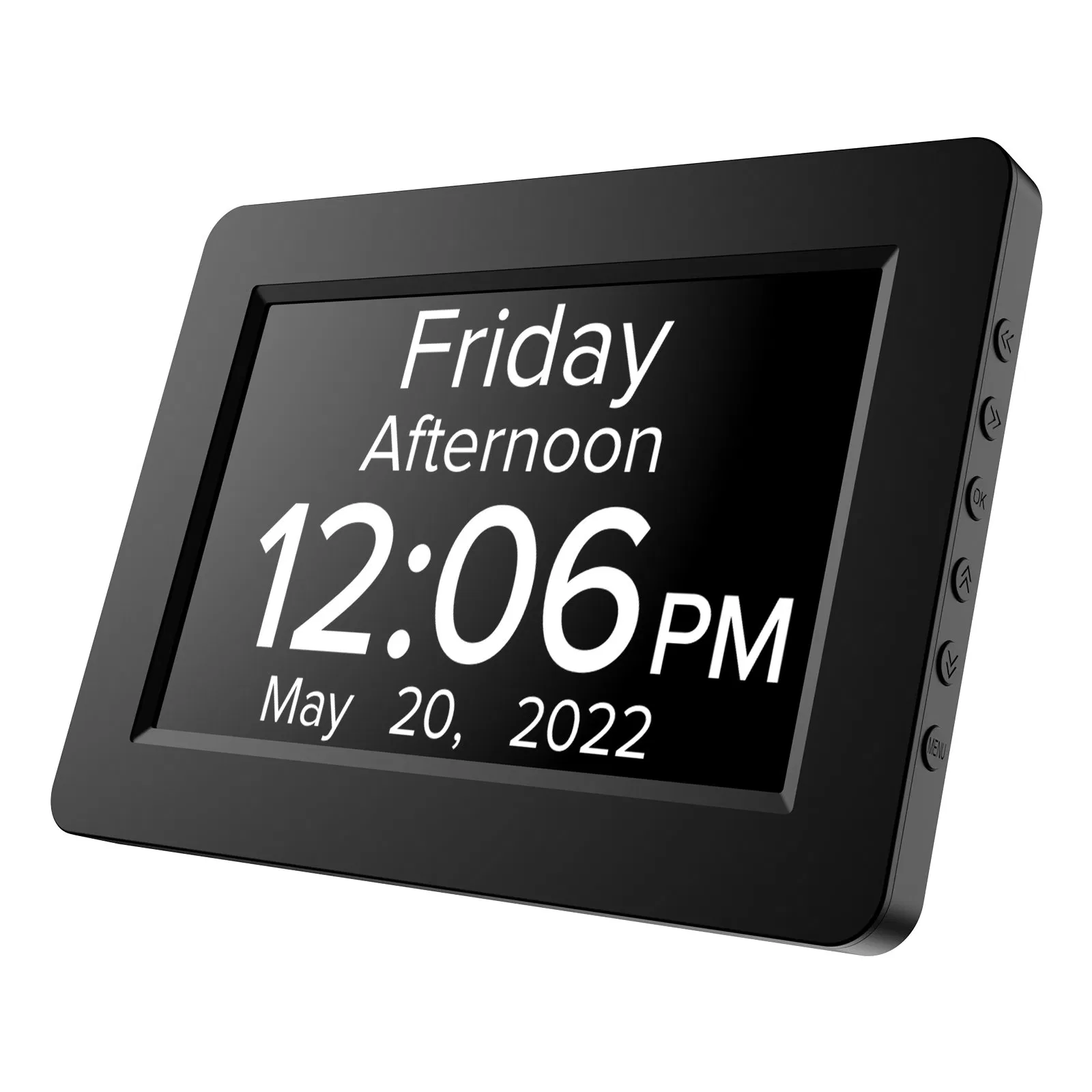 2022 All New Dementia Clocks Amazon with 8inch Screen Extra Large Fonts Best Gift for Senior (Black)