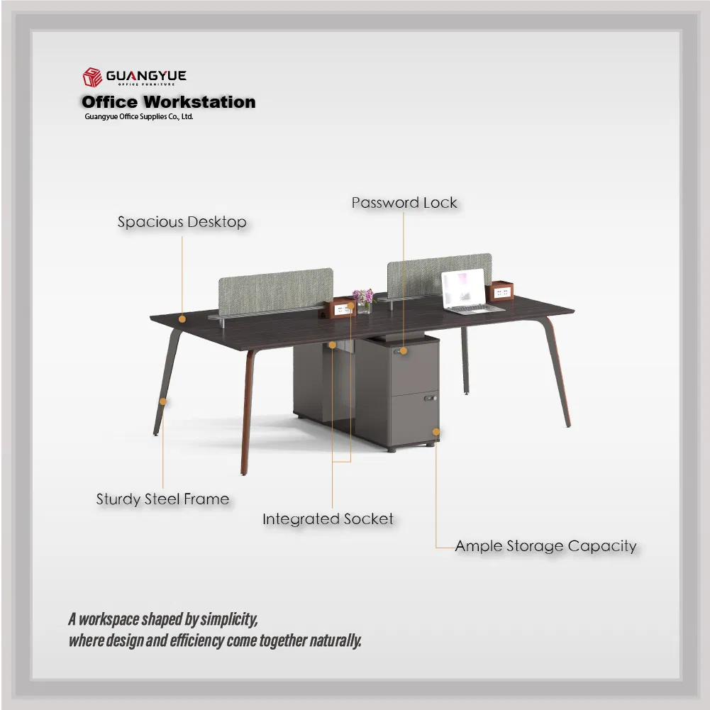 Modular Office Workstation with Customizable Features and Steel Frame Structure