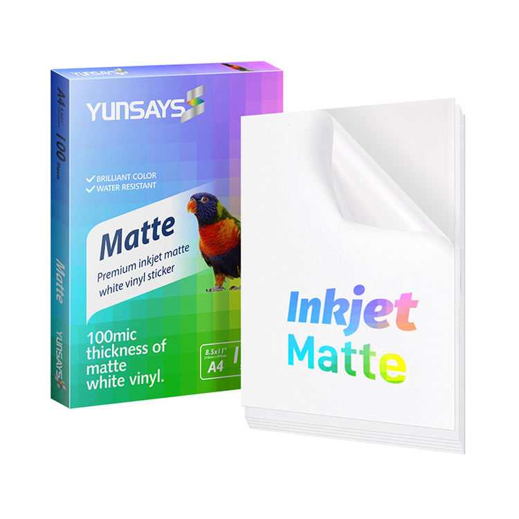 Custom Package A3 A4 Size Inkjet Vinyl Sticker Paper Matte