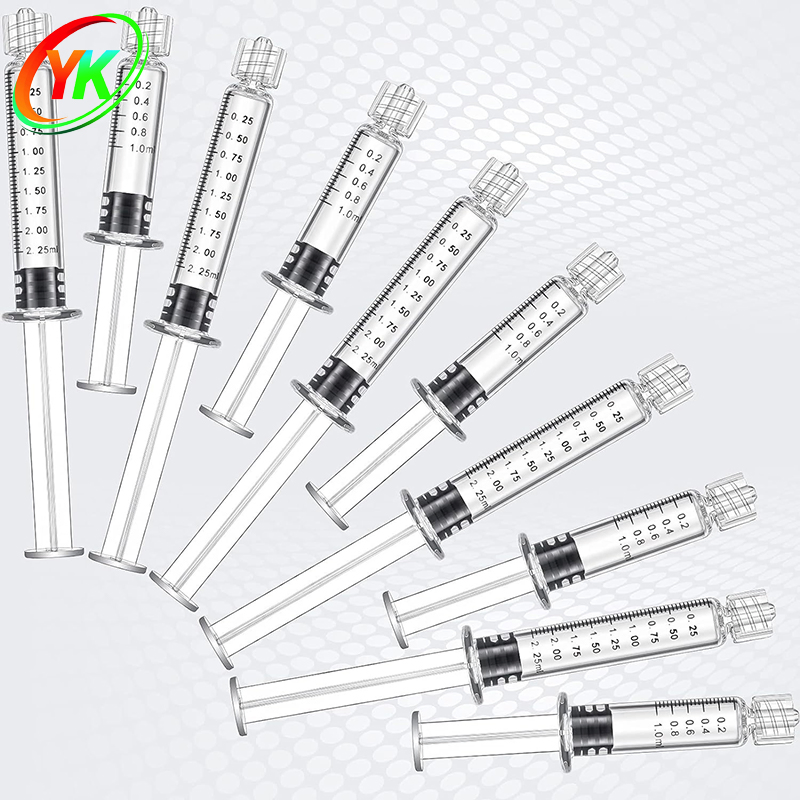 Luer Lock Long 2.25cc Glass Syringes Custom Child Resistant Prefilled Applicator
