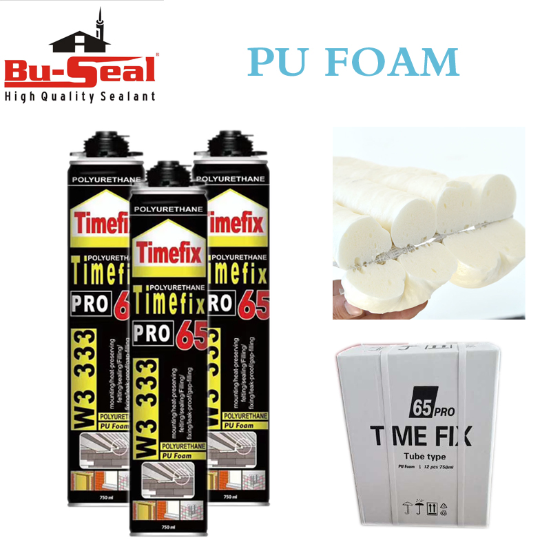 Expanding Spray Adhesive PU Polyurethane Foam W3-333 Sealing and Filling The Gaps