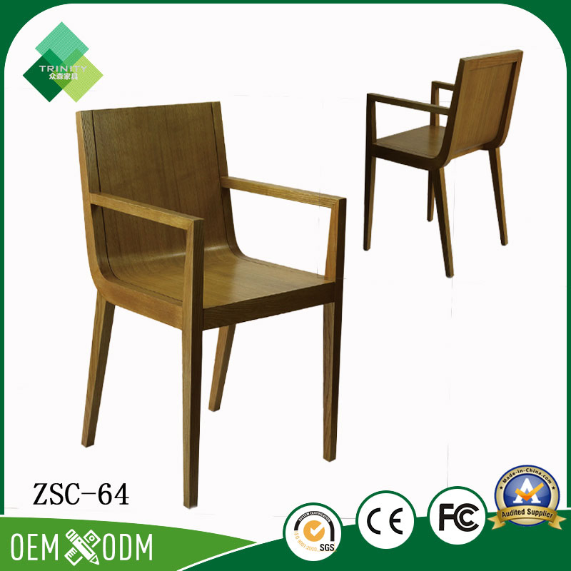 Modern Simple Style Solid Wood Armchair for Restaurant (ZSC-64)