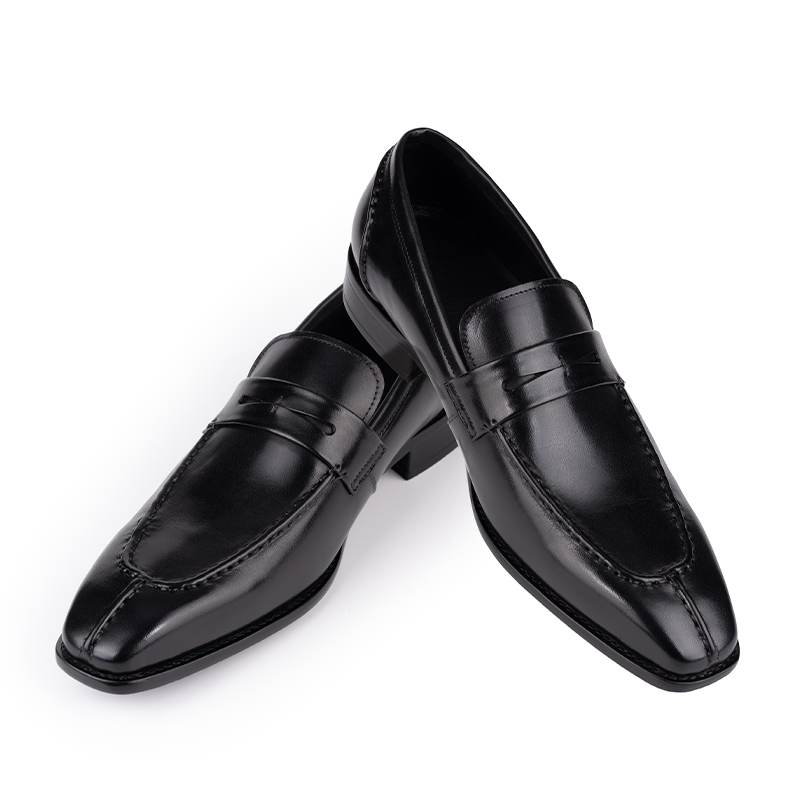 Leather Shoes for Men Slip-on Genuine Leather Handmade Wedding Party Office