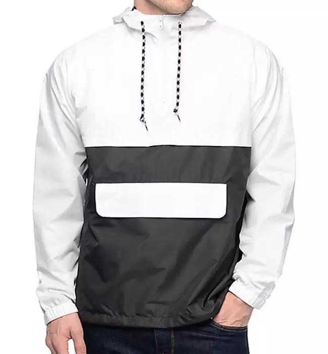 New Design Polyester Windbreaker Jacket Wholesale Hooded Zip up Wind Breaker Jacket
