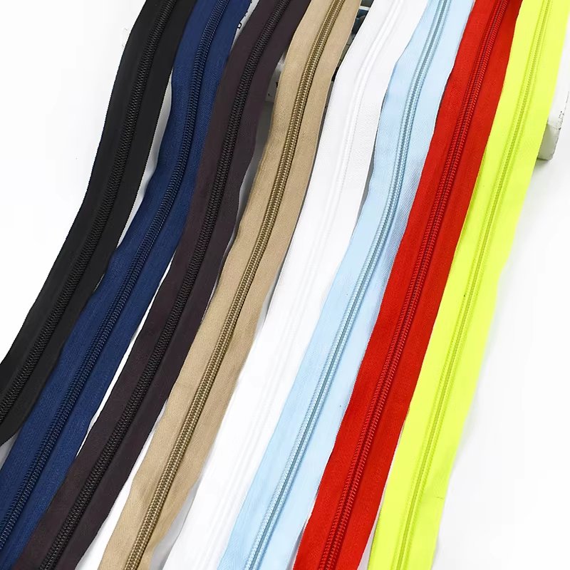 Factory Supply Garment Accessories Sewing Clothing Colorful Invisible Zipper Bag Double Slider Closed-End Nylon Zipper