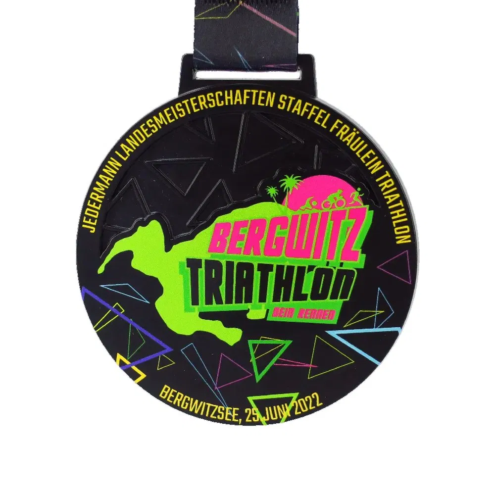 Personalized Football Stainless Steel Metal Medal Custom Riding Sports Medals Weightlifting Medal for Awards