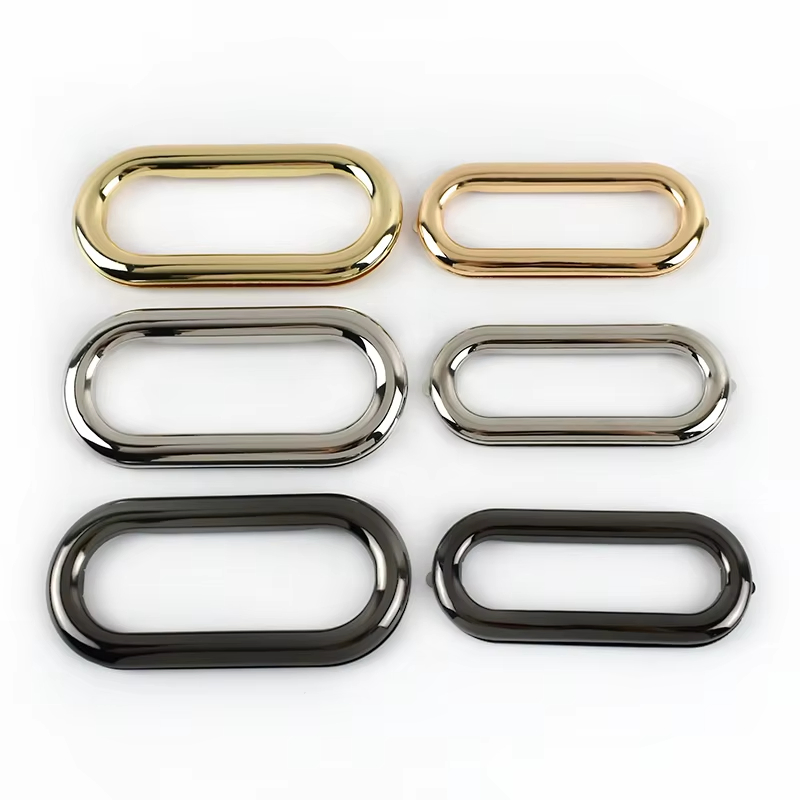 Factory Direct 75_88mm Handbag Accessories Bag Hardware Oval Shape Decorative Handles O Ring Purse Handle