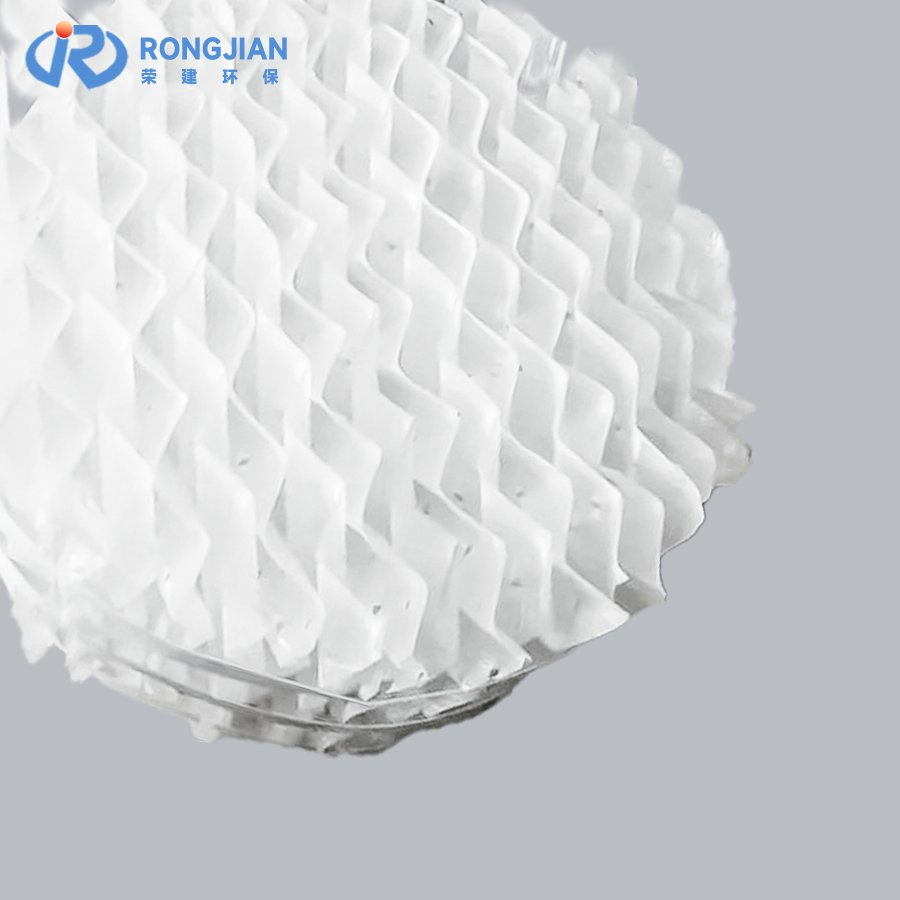 Rongjian PP PE PVC Plastic Corrugated Plate Structured Packing for Tower Packing