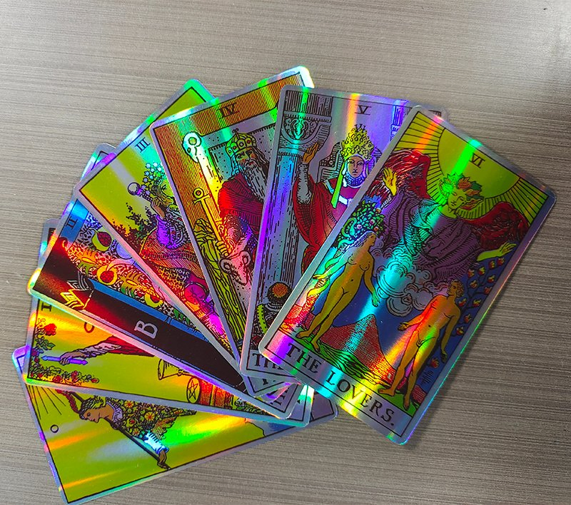 Custom General Design Tarot Card Traditional Printing Holographic Tarot Set Foil Cards