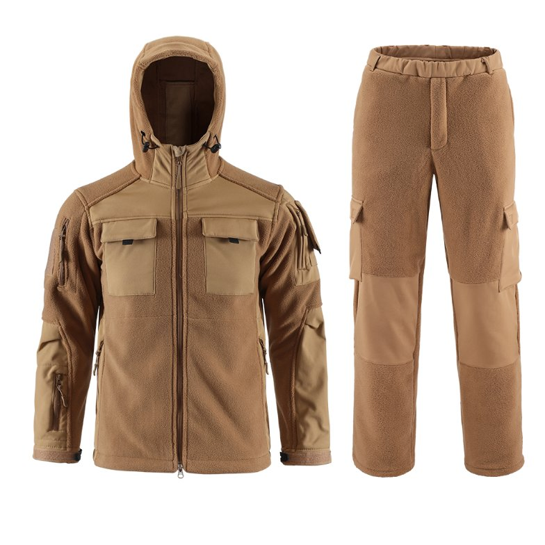 Esdy Winter Mens Tactical Fleece Jackets Warm Cloth with Hooddie