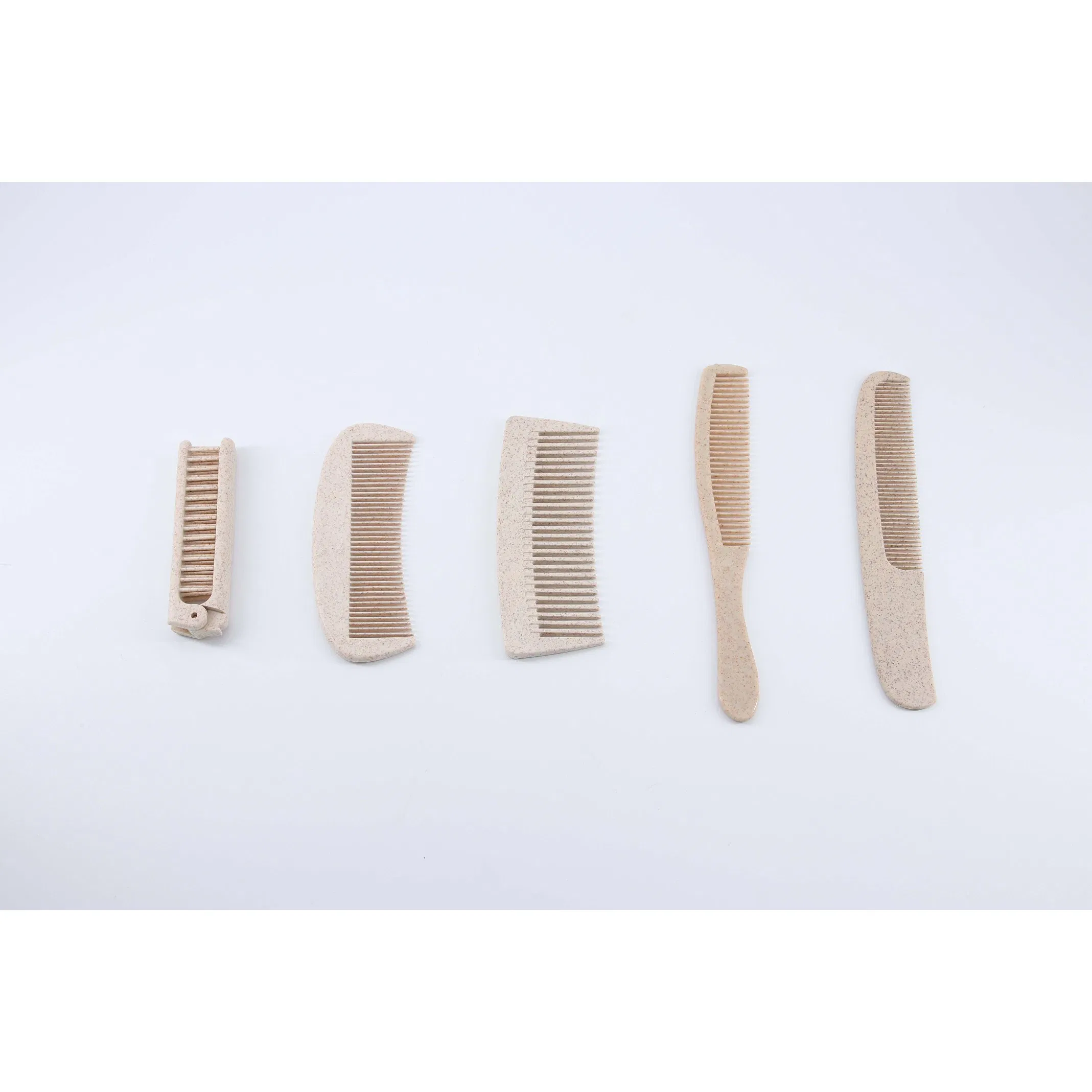 Wholesale Eco Friendly Hotel Foldable Short Wheat Straw Hair Comb